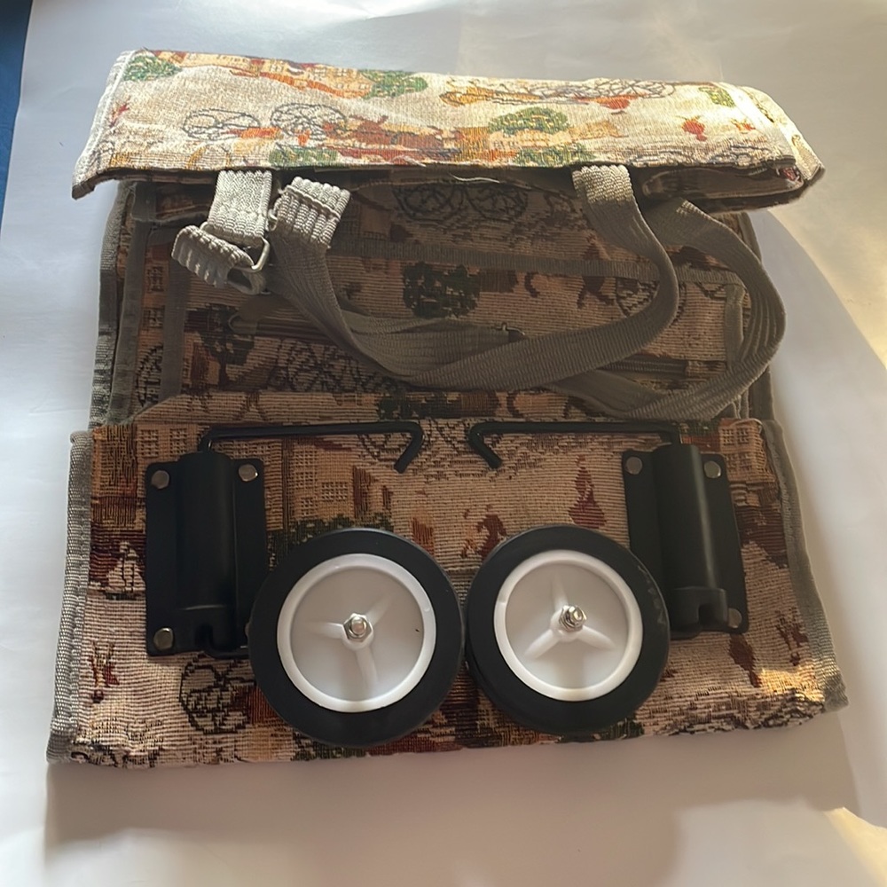 NEW JADE LUGGAGE/CART/ PURSE ON WHEELS FOLDS UP
